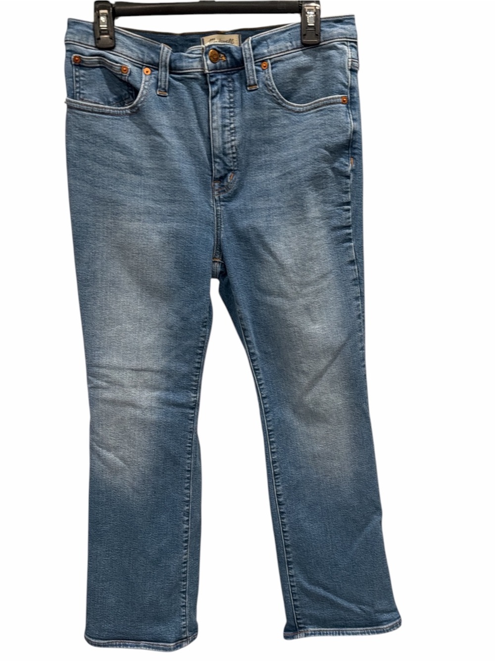 Madewell Cali Demi-Boot Jeans Light Wash Crop Flare Denim Size 29 - Picture 3 of 8